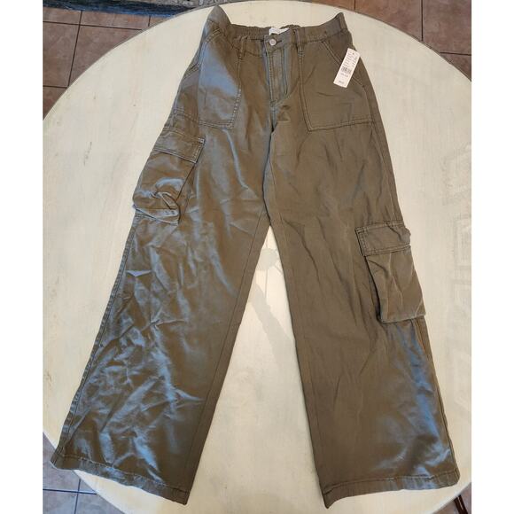 NWT PacSun Women's E-Waist Wide Leg Cargo Pants SZ Small Baggy - Picture 2 of 8